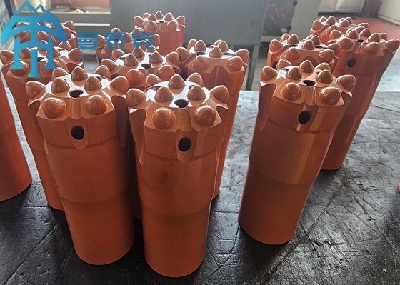 Heat Treatment Orange Color Thread Button Bit 9 Buttons