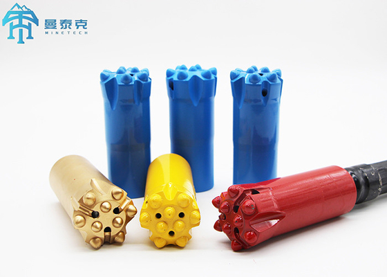 Máy khoan đá thủy lực 45mm Nút ren Bit Bình thường Váy mặt phẳng R32