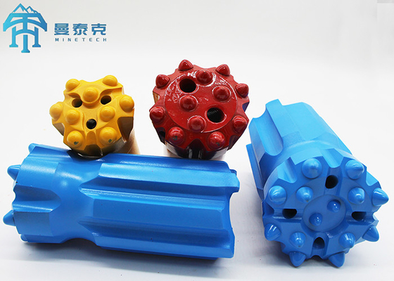 89mm T45 nút ren Bits Công cụ khai thác khoan có thể thu vào xi măng cacbua