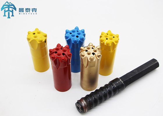 T38 64mm nút bít trục được làm bằng thép hợp kim cường độ cao và Tungsten Carbide