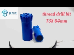 Bóng hình T38 76mm Thread Rock Drill Button Bits cho khai thác mỏ Broca Cơ thể bình thường